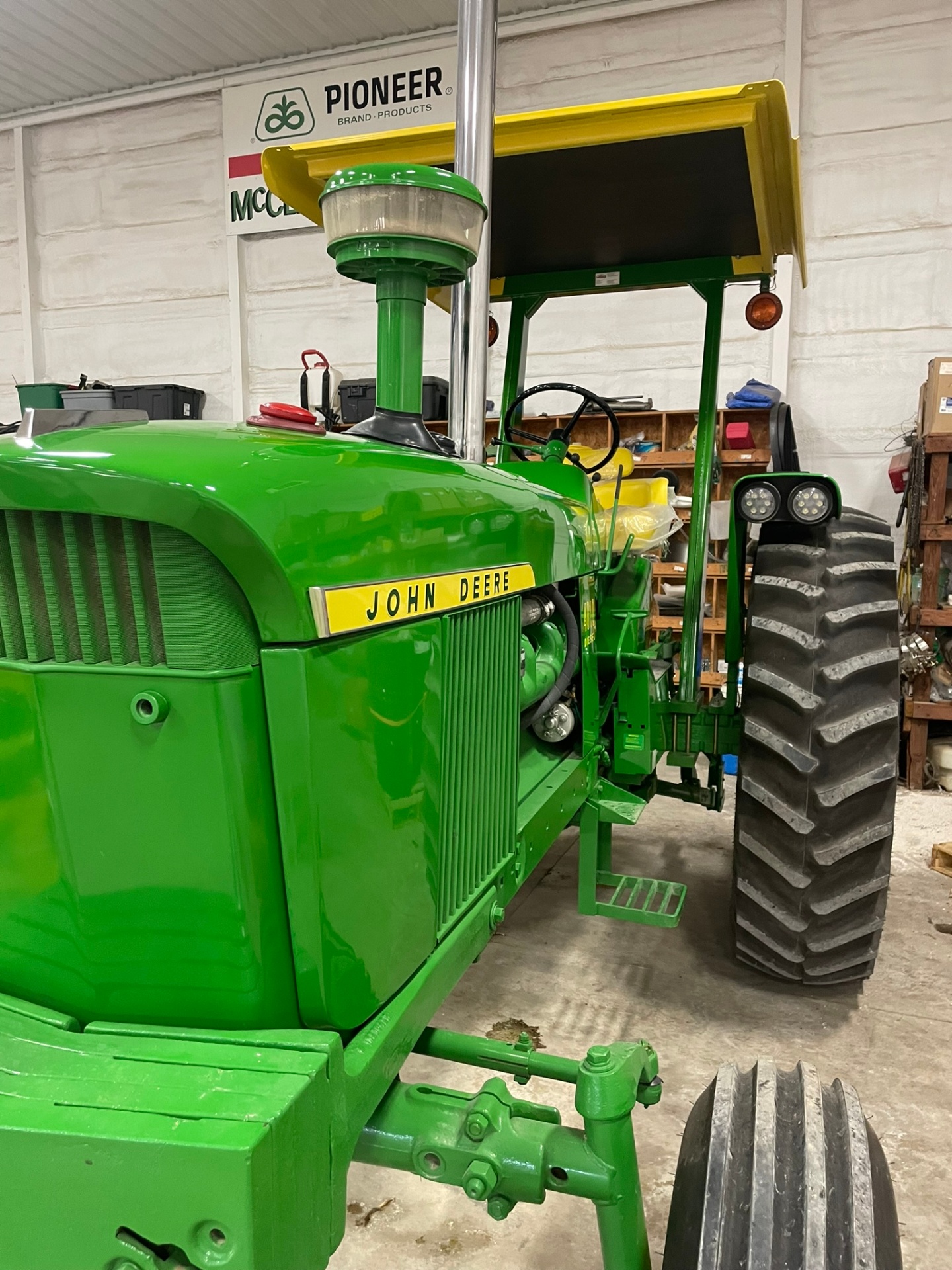 Compact tractor with protected paint finish